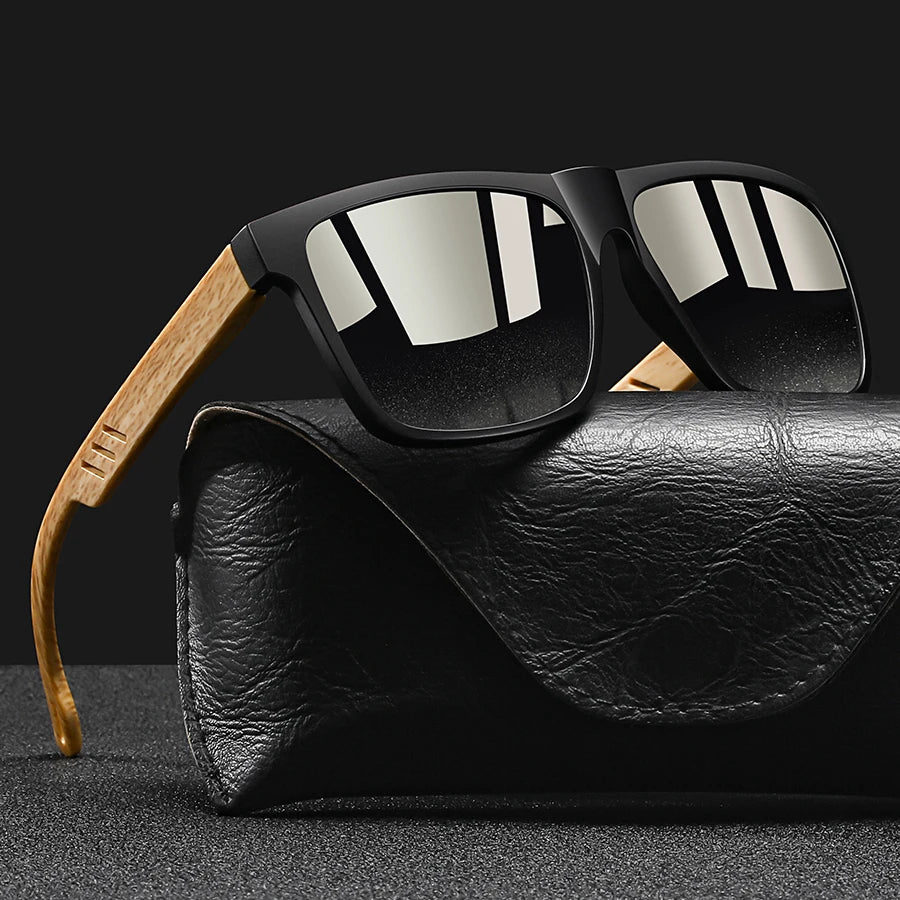 Gafas de Sol Vintage - Montura Efecto Madera