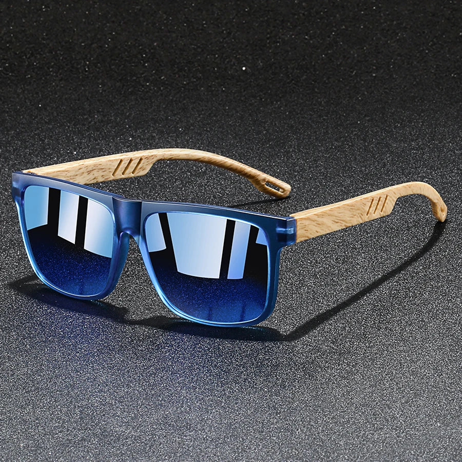 Gafas de Sol Vintage - Montura Efecto Madera