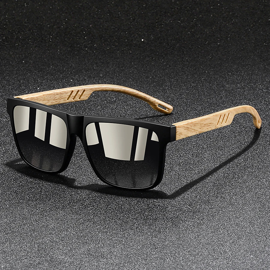 Gafas de Sol Vintage - Montura Efecto Madera