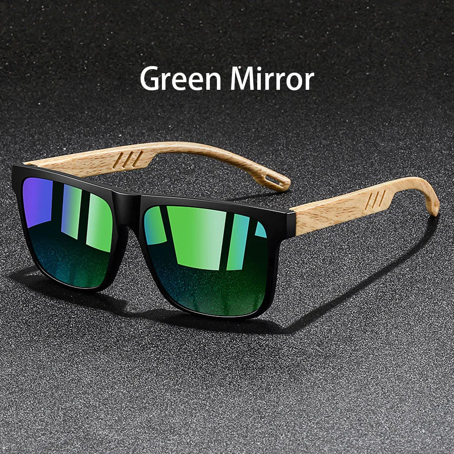 Gafas de Sol Vintage - Montura Efecto Madera