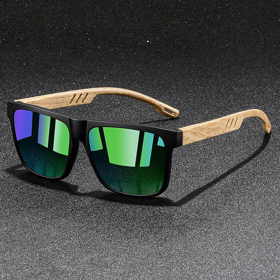 Gafas de Sol Vintage - Montura Efecto Madera